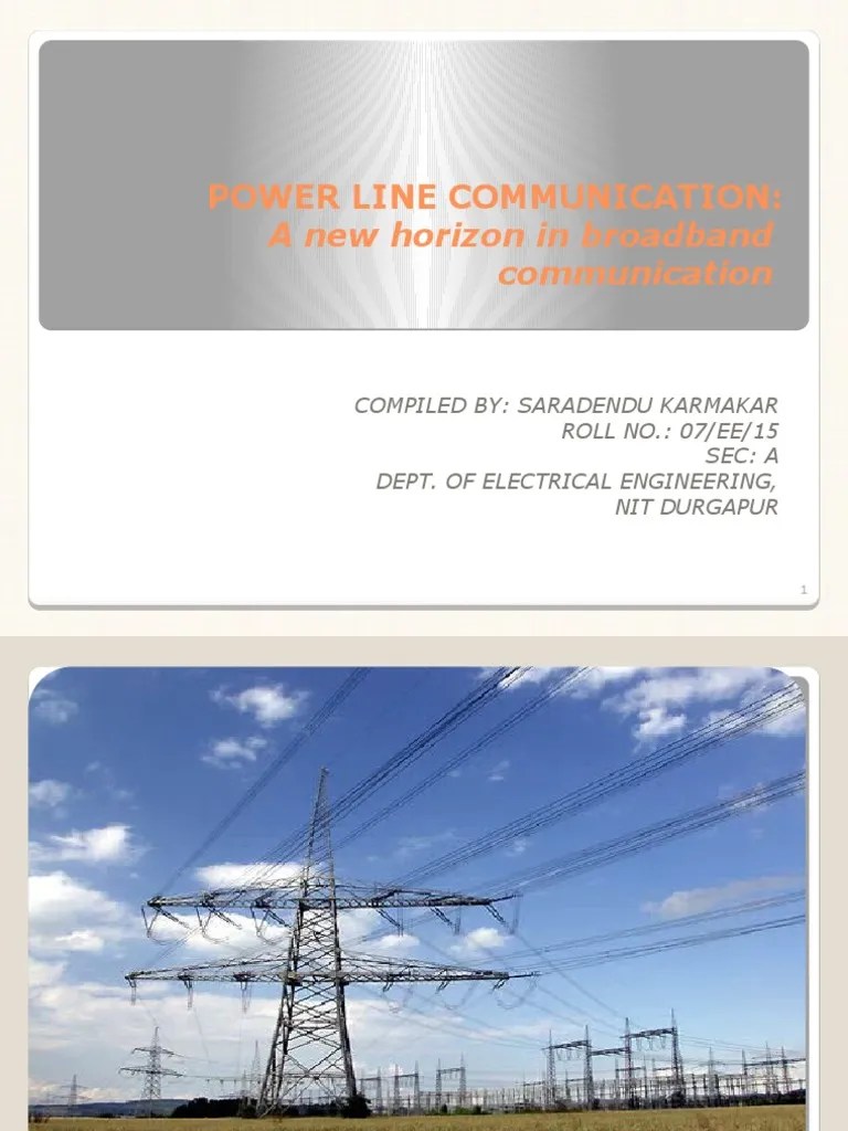 POWER LINE COMMUNICATION Electrical Engineering Electronics