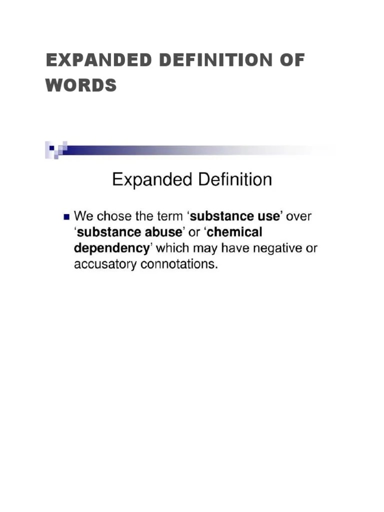 Expanded Definition of Words PDF