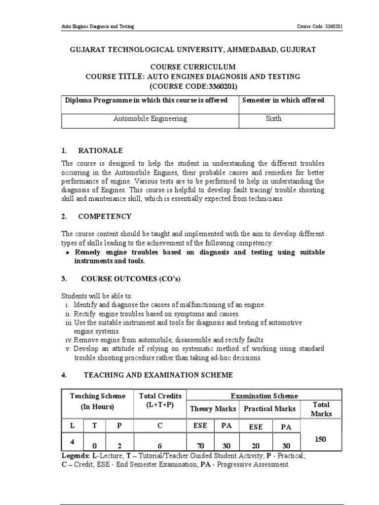 Automobile Engine Diagnosis and Testing | PDF | Fuel Injection | Engines