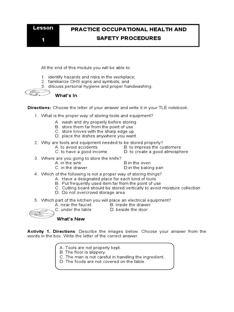 Bread and Pastry Module 7 Q3 PDF Hand Washing Occupational Safety