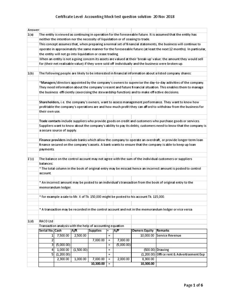 Answer On Accounting | PDF | Debits And Credits | Revenue