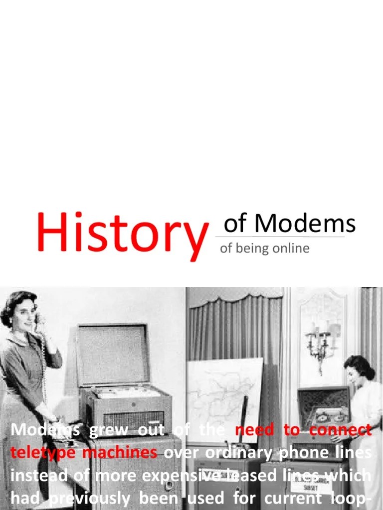 History of Modems PDF Modem Personal Computers