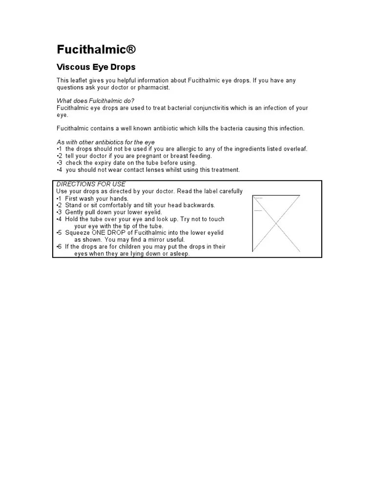 Fucithalmic® Viscous Eye Drops PDF Medical Specialties Clinical