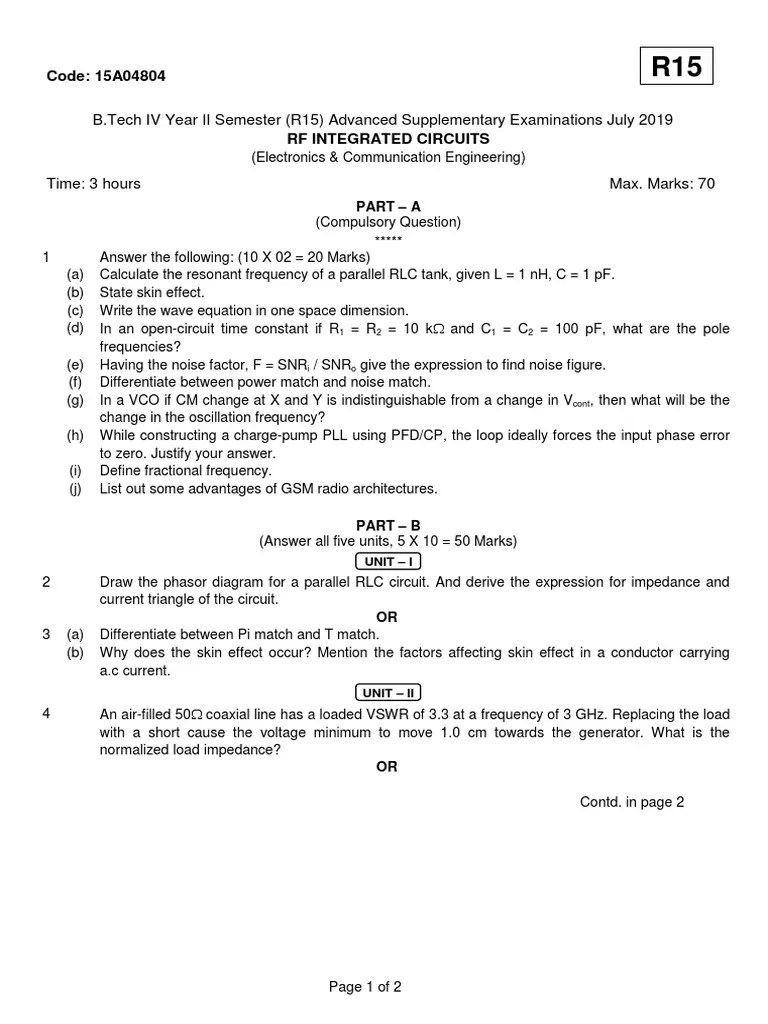 15A04804 RF Integrated Circuits PDF Amplifier Radio Technology