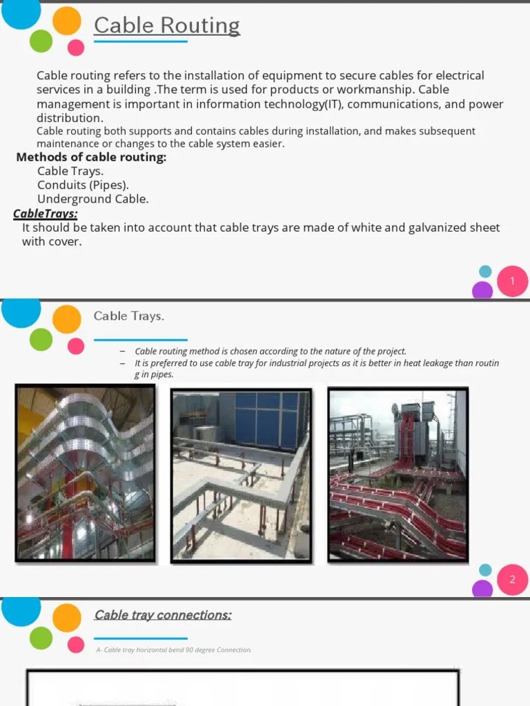 Methods of Cable Routing PDF Electrical Components Building