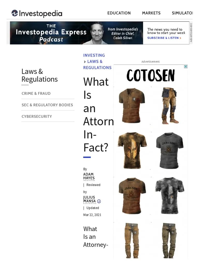 AttorneyInFact Definition PDF Fiduciary Lawyer