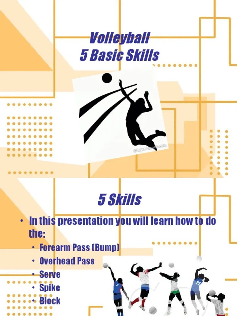 Volleyball 5 Basic Skills PDF Anatomical Terms Of Motion Volleyball