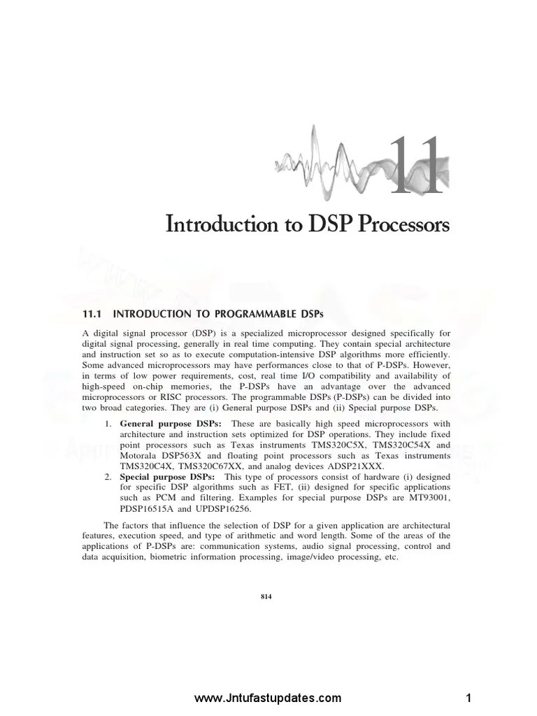 An Overview of Programmable Digital Signal Processors (PDSPs) Their