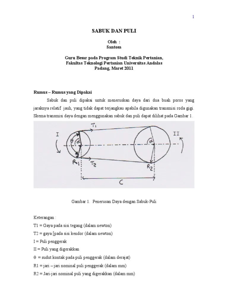 Koleksi Contoh Soal Sabuk Dan Puli Lengkap – Dikdasmen