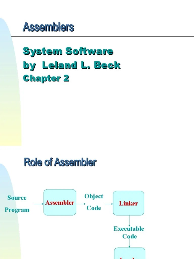 Assembler PDF Assembly Language Computer Science