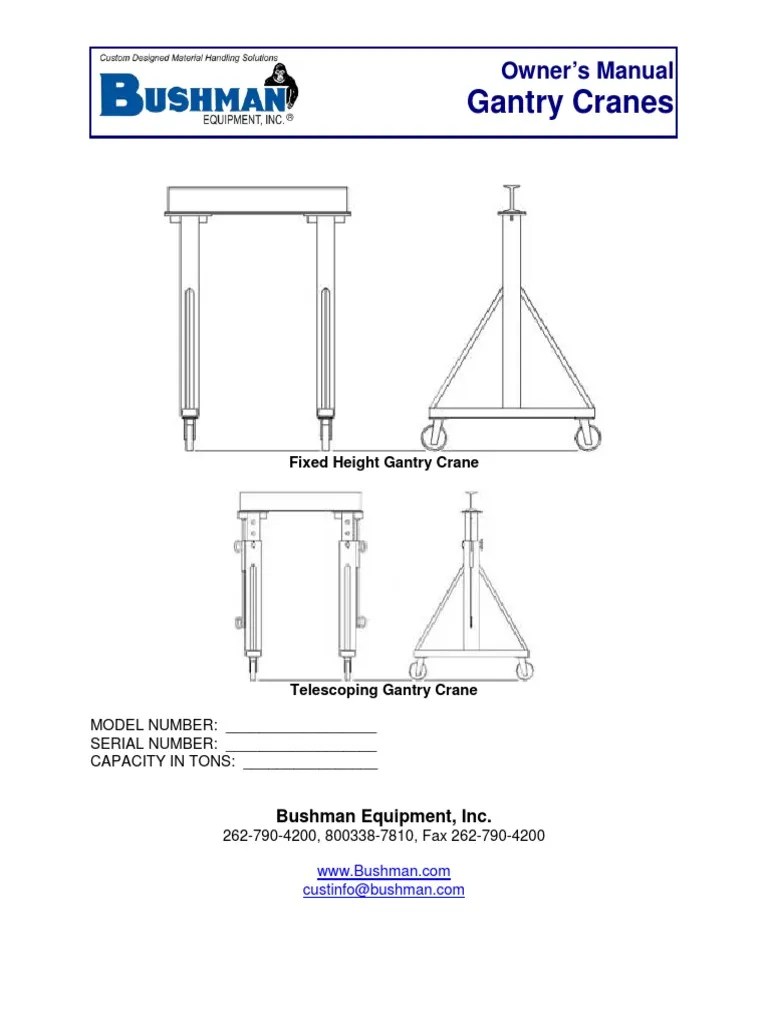 Gantry Crane Manual | PDF | Crane (Machine) | Equipment