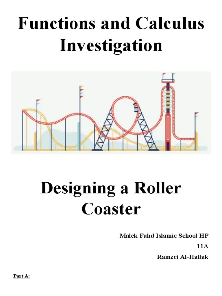 Functions and Calculus Investigation Designing A Roller Coaster PDF