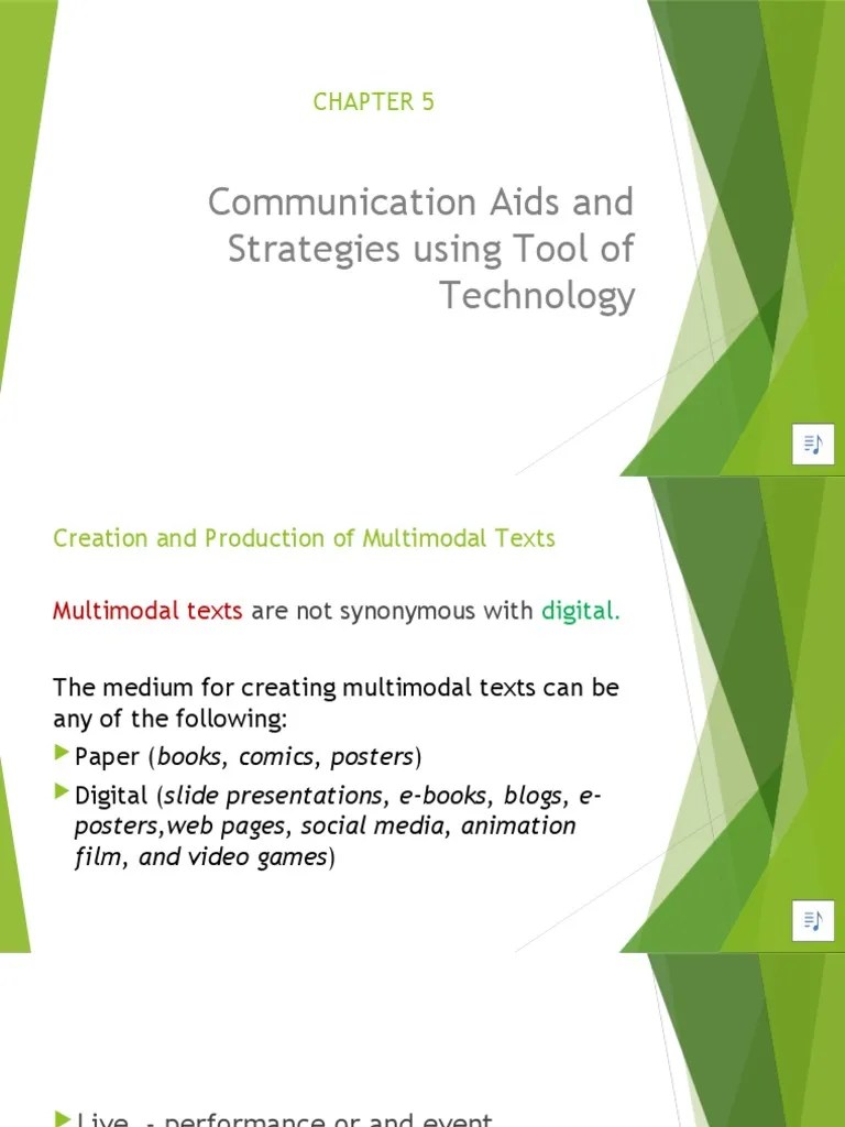 Communication Aids and Strategies Using Tool of Technology PDF Mass