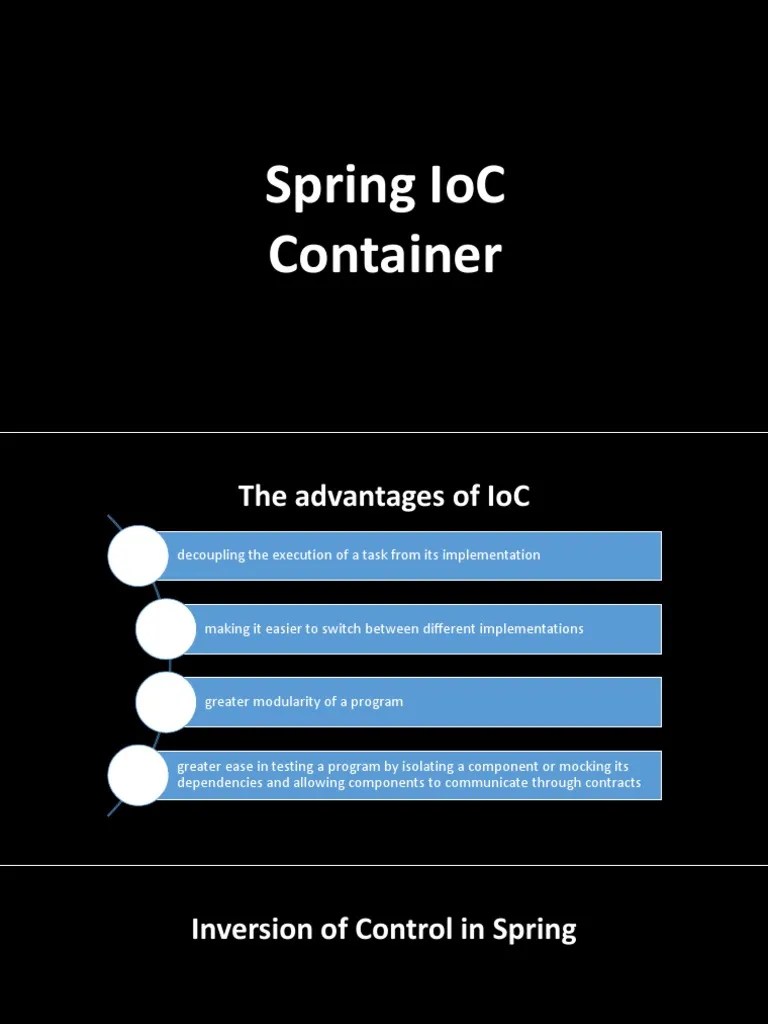 Spring IoC Container Dependency Injection, Configuration Metadata, and