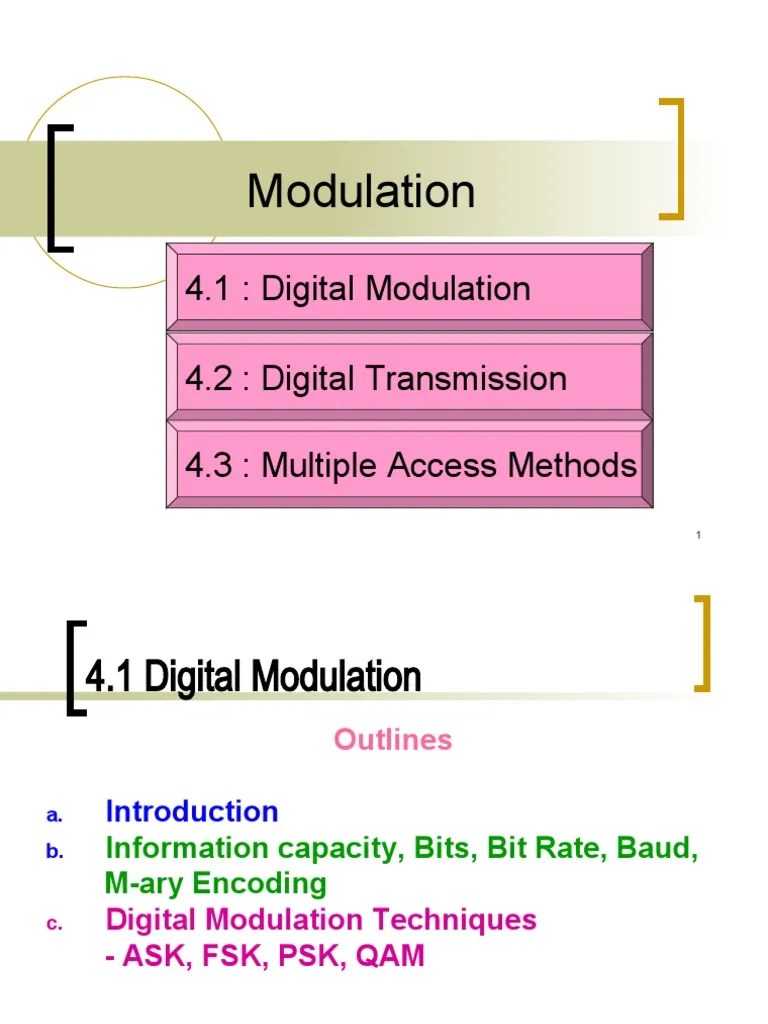 Digital Modulation Techniques | PDF | Modulation | Computer Data