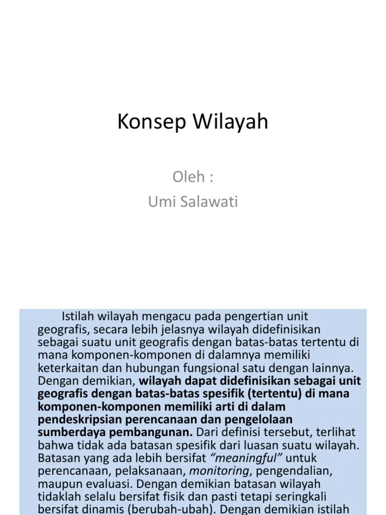 Konsep Wilayah | PDF