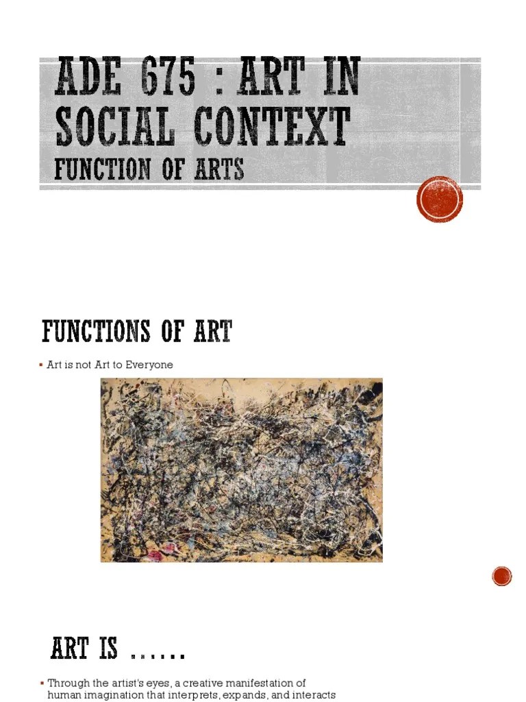 Function of Arts PDF Ideologies Narrative