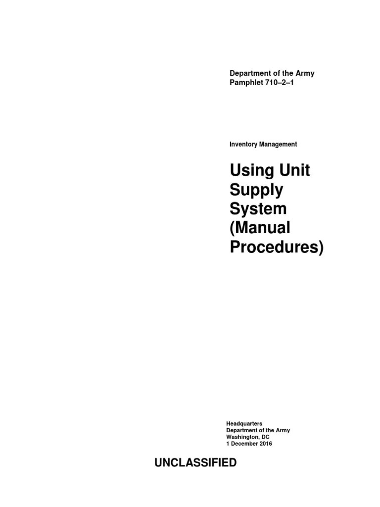 Da Pam 71021 PDF Inventory Business