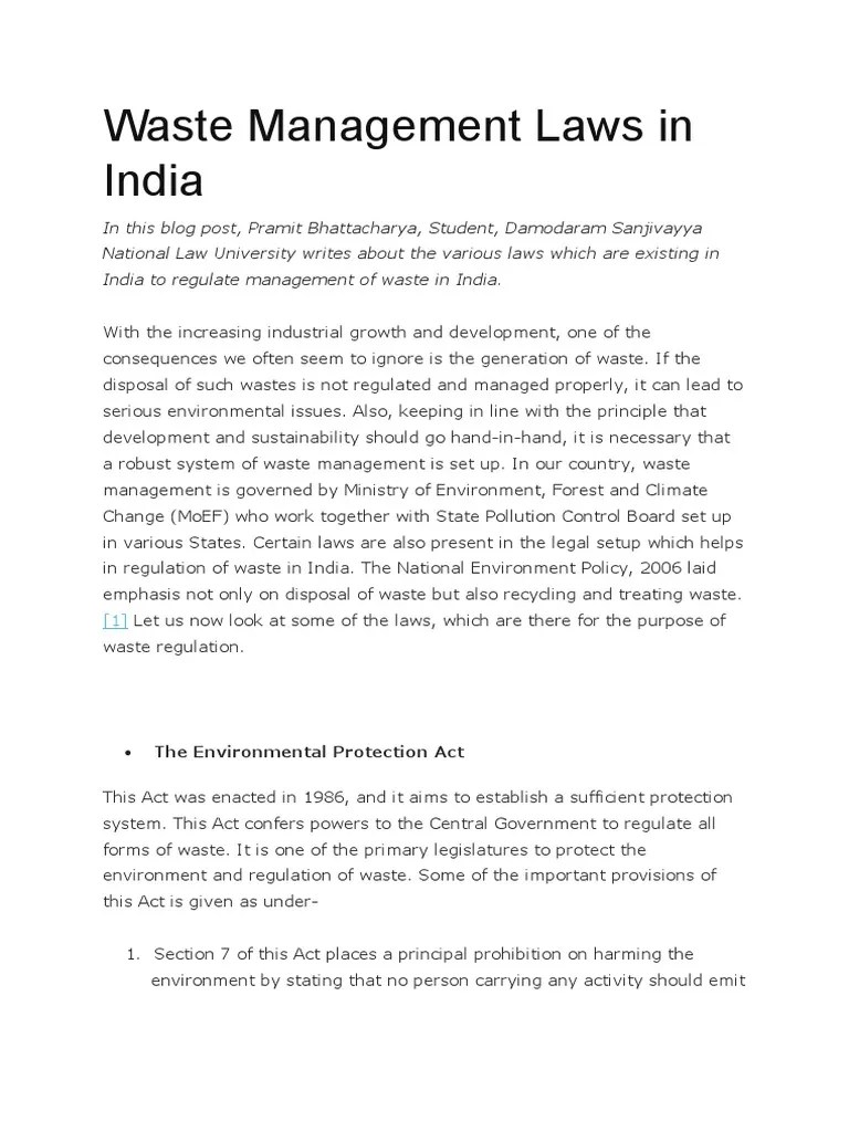 Hazardous Waste Management Rules 2016 PDF PDF Electronic Waste Waste