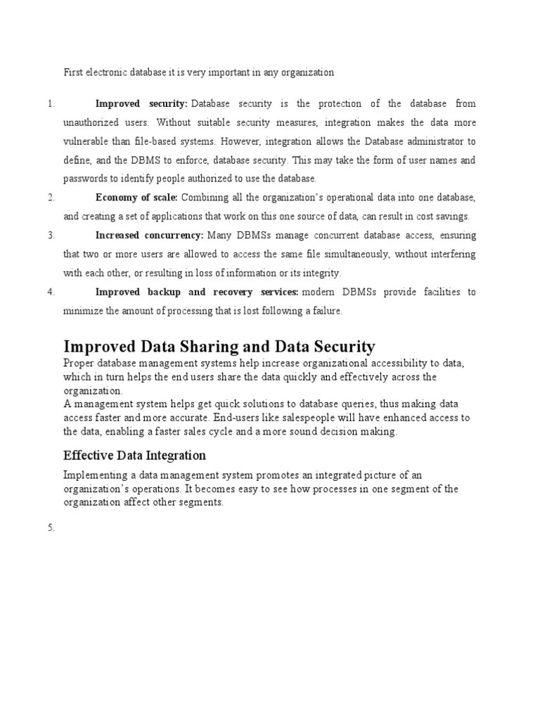 An Overview of Electronic Databases Their Organization, Uses, and