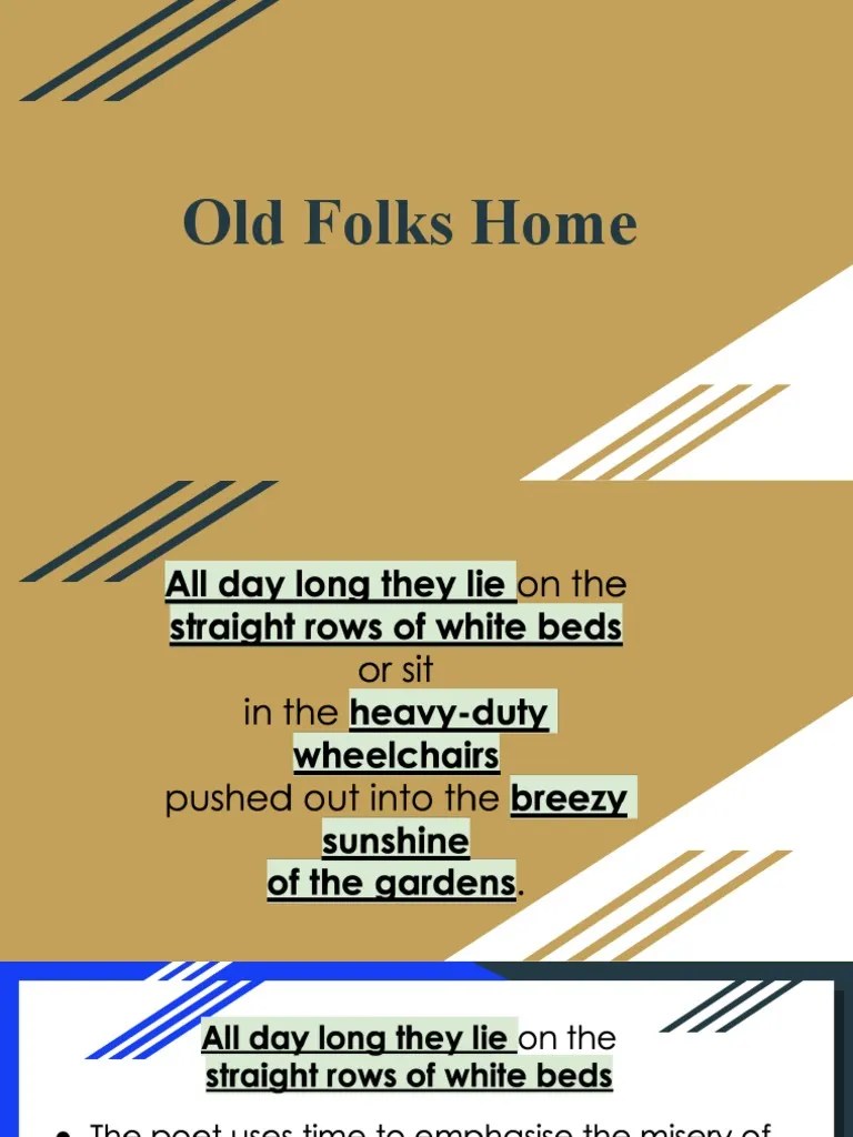 Old Folks Home PDF Poetry