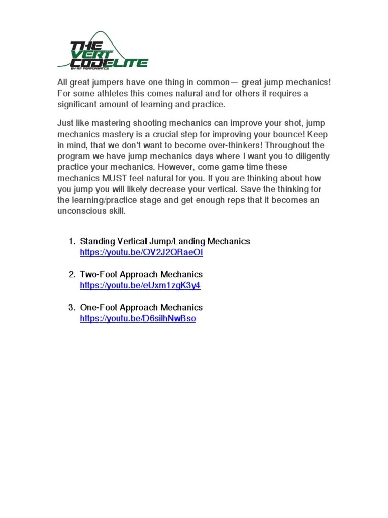 Jump Mechanics The Vert Code Elite PDF