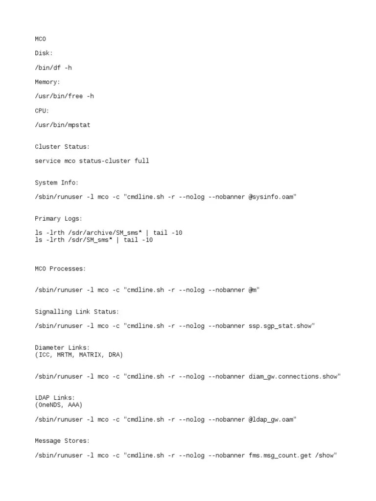 Health Check Command PDF Computer Architecture