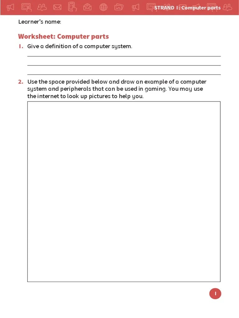 Worksheet Task 1 B4.1.1.1.1 Computer Parts PDF