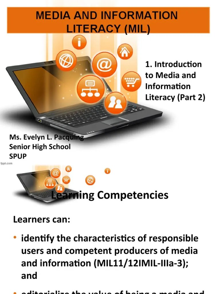 LC3&4 W1Characteristics of Competent and Responsible Media User and