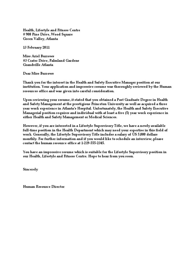 Bad news letter