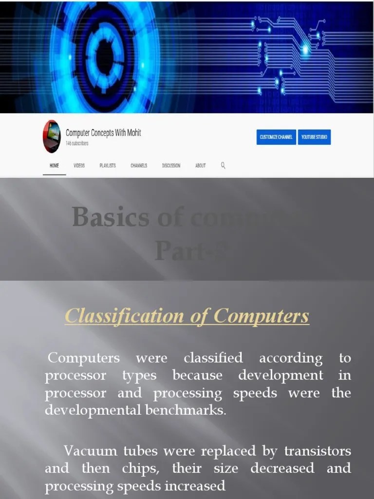 Classification of Computers PDF Laptop Desktop Computer