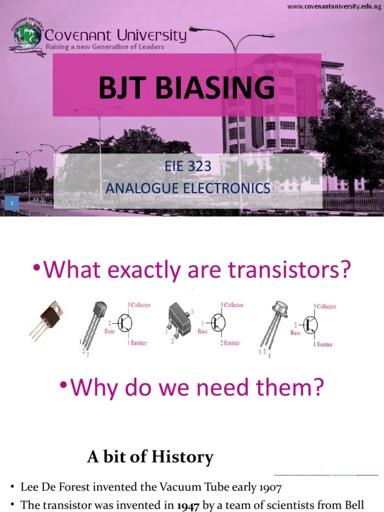 BJT Biasing Note Download Free PDF Bipolar Junction Transistor