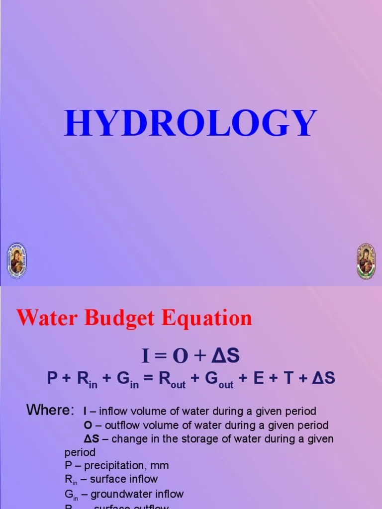 Understanding Water Budgets and Hydrologic Cycles Through Key Equations