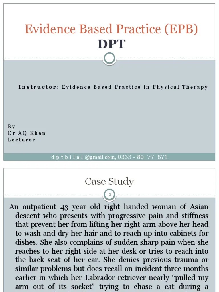 EvidenceBased Physical Therapy Interventions for Adhesive Capsulitis