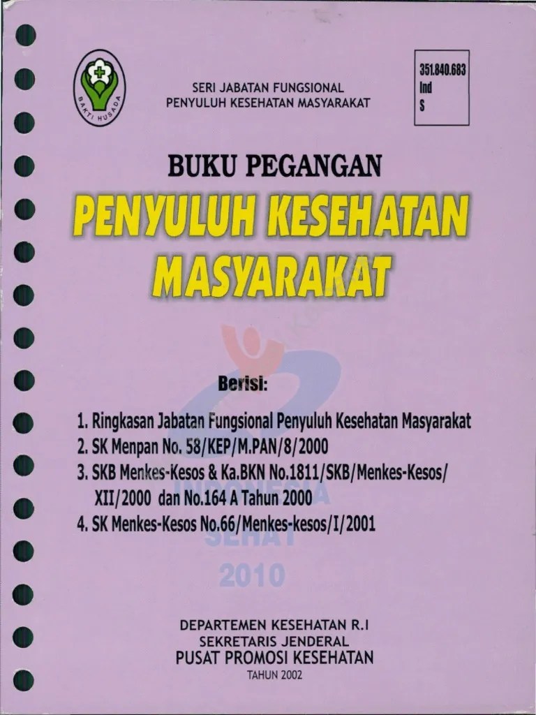 Buku Pegangan Penyuluhan Kesehatan Masyarakat | PDF