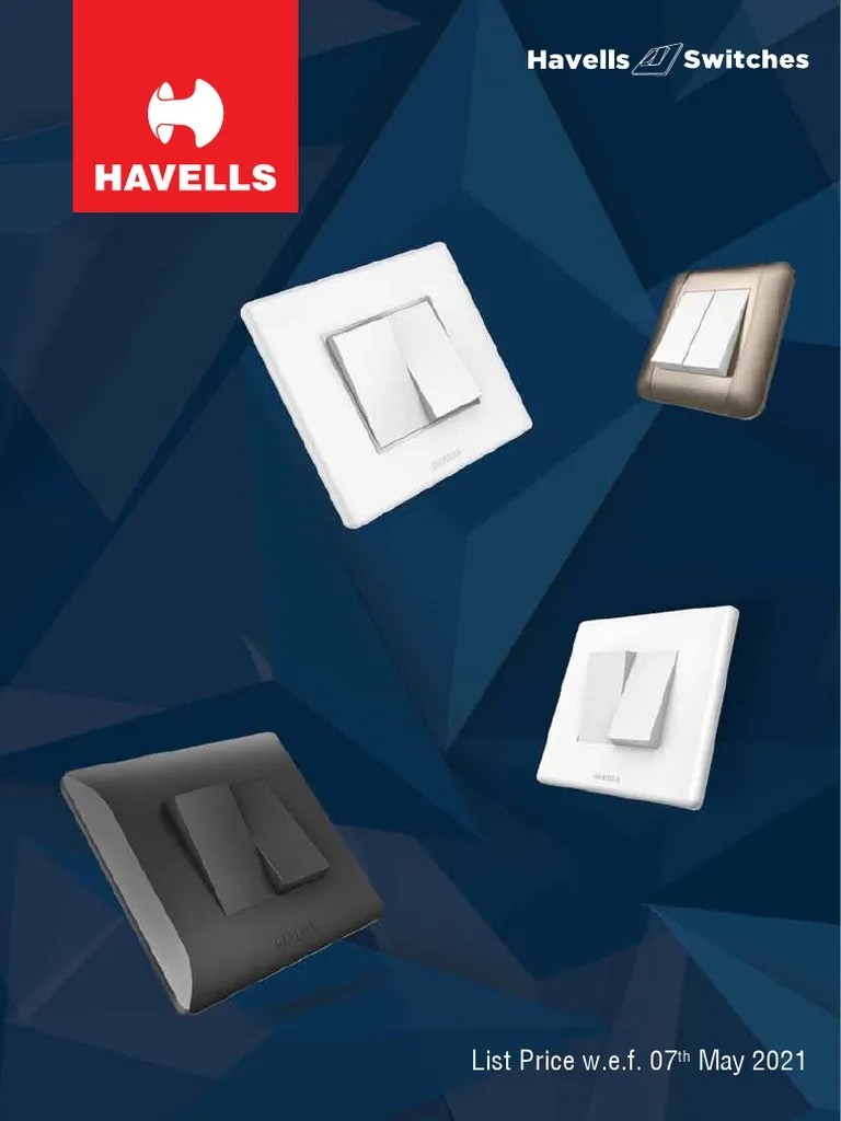 Havells Switches PDF Electrical Engineering Information And
