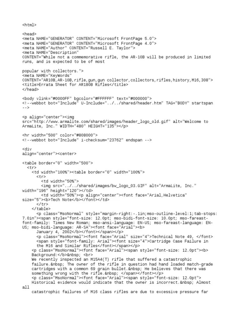 Cartridge Case Failure in The M16 and Similar Rifles Tnote49 PDF