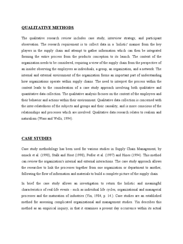 Quantitative PDF Case Study Qualitative Research