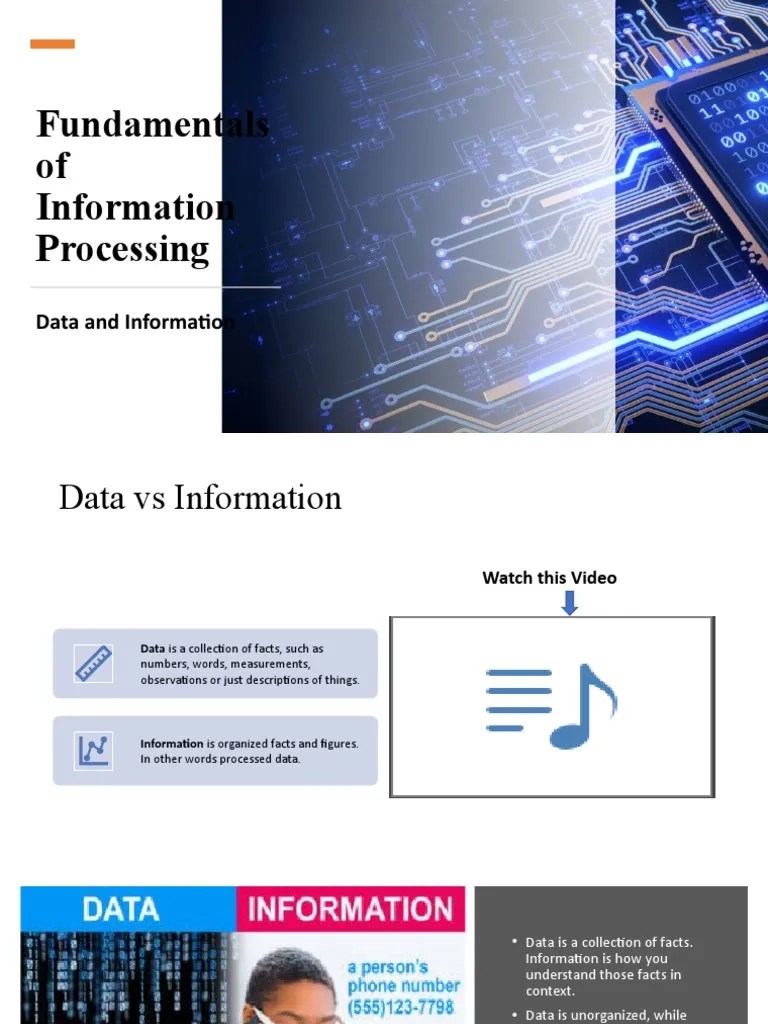 Data Vs Information PDF Data Information