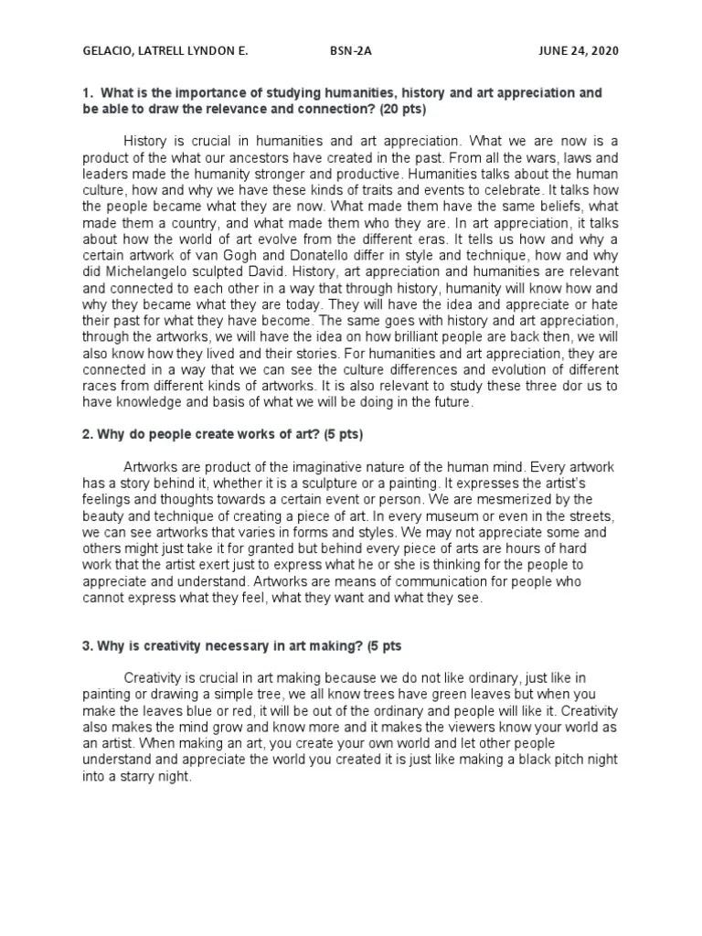 What Is The Importance of Studying Humanities, History and Art