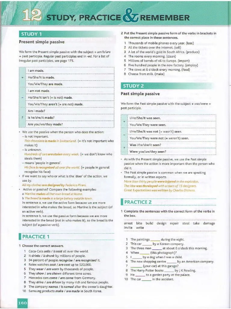 Cutting Edge PreIntermediate 3rd Ed. Students' Book Unit 12 Passives PDF