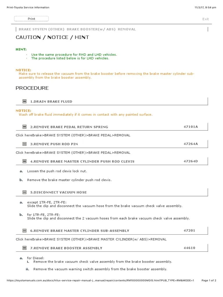 Print-Toyota Service Information | PDF | Brake | Anti Lock Braking System