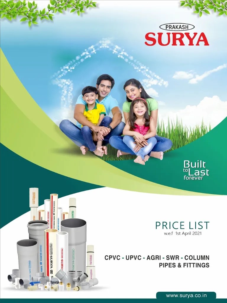 PVC Price List PDF