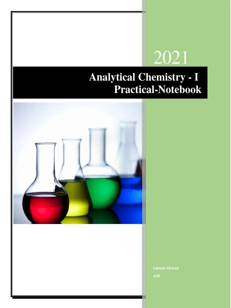 Practical Book Analytical Chemistry PDF Chemistry Titration