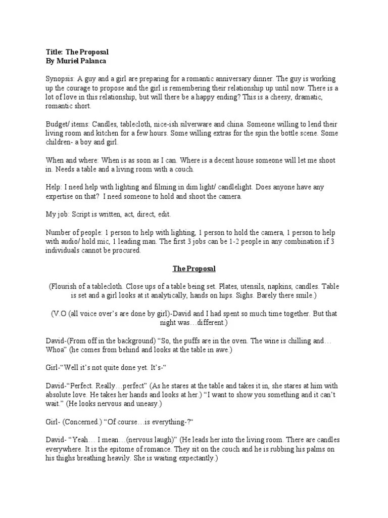 The Proposal Script