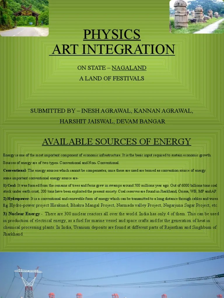 Physics Art Integration On State Nagaland A Land of Festivals PDF