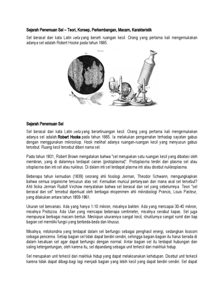 Sejarah Penemuan Sel | PDF