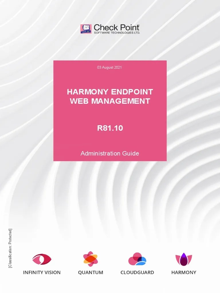 CP R81.10 Harmony Endpoint Management AdminGuide PDF World Wide  & 