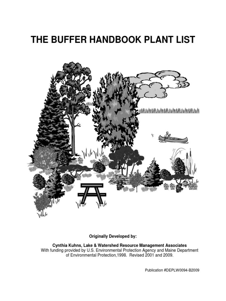 The Buffer Handbook Plant List PDF Pine Trees