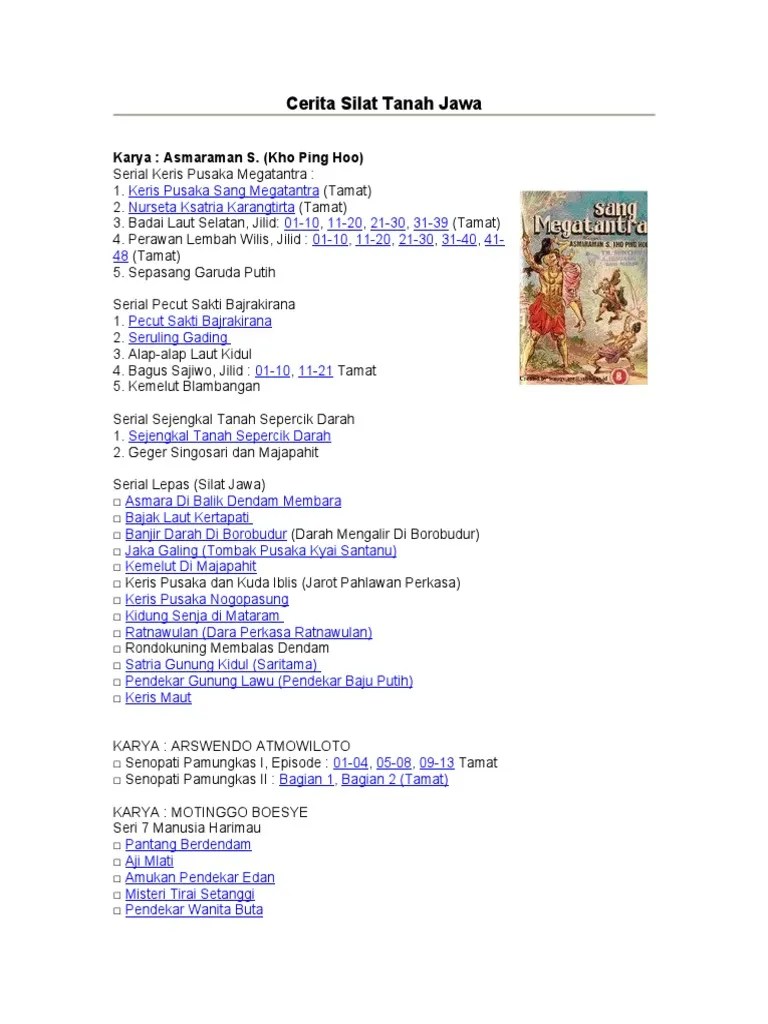 Cerita Silat Tanah Jawa (Kho Ping Hoo)